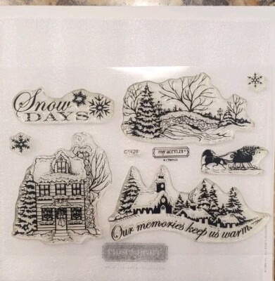 Close To My Heart Snow Days Clear Acrylic Stamp Set C1420