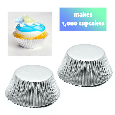 1000 Silver Thick Grease-Proof Foil Baking Liners for Chocolate