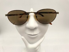 Vintage Capezio Tortoise Antique Gold Metal Oval Sunglasses FRAMES ONLY