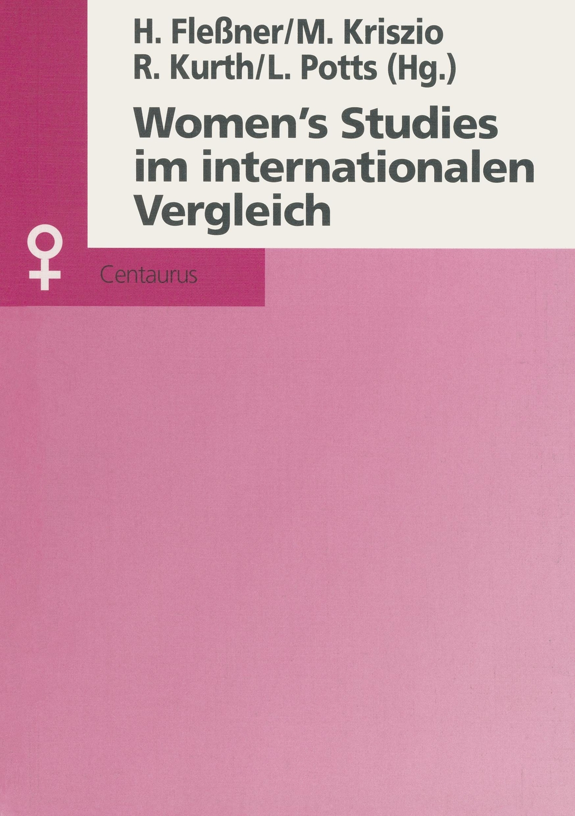 Women's Studies Internationalen Vergleich Lydia Potts