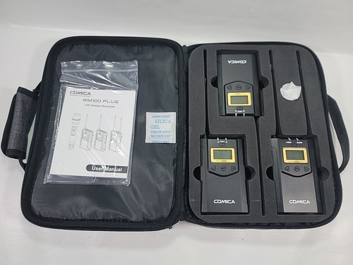 CoMica CVM-WM100 PLUS UHF 48-Channel Wireless Dual Lavalier Microphone System - Picture 5 of 5