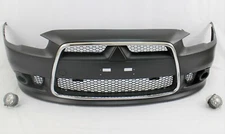 2009-15 Lancer Ralliart Front bumper cover grille chrome surround 9pc set 