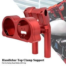 Red 10" Risers Clamp Gauge Housing For Harley Road Glide 1.25" Handlebar 15-23