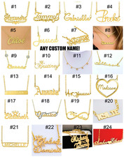 Personlized Silver Plated 14K Gold Plated ANY NAME Chain Necklace 96 STYLES NEW
