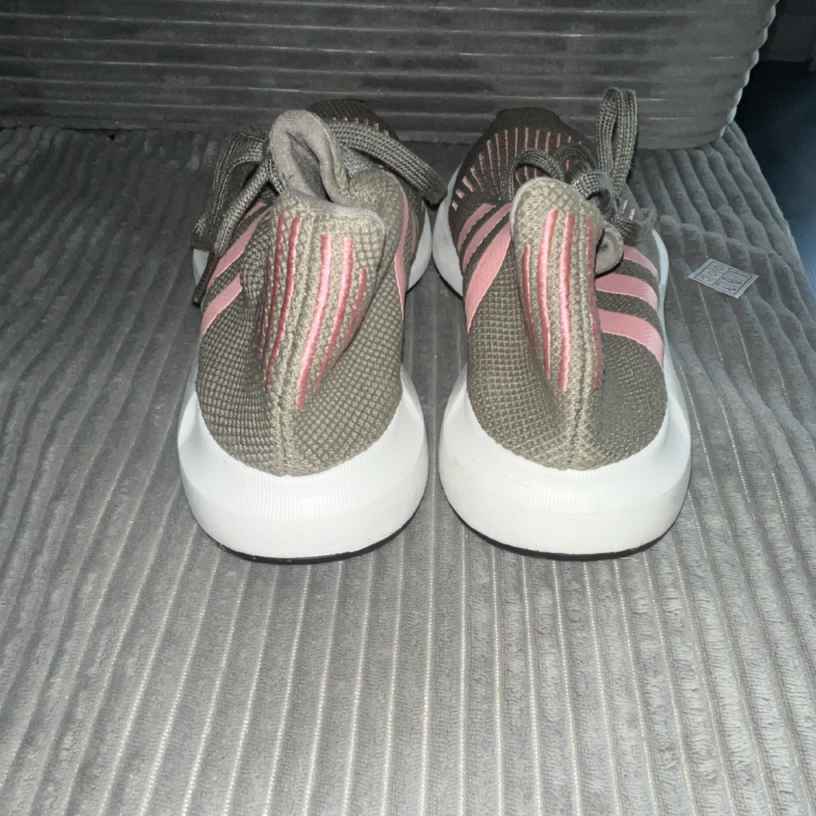 adidas Olive Pink Striped Breathable Mesh Lace Up Running Sneakers for Men thumbnail 3