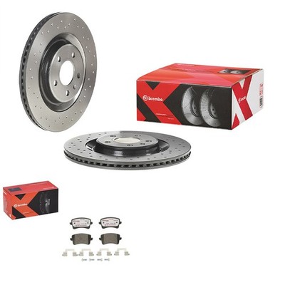 brembo BREMSSCHEIBEN + XTRA BELÄGE HINTEN passend für AUDI A4 8K B8 + A5 8T 8F