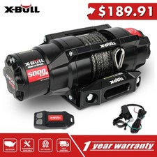 X-bull Electric Winch 5000lb 12v Dc Synthetic Rope Truck Towing Trailer Atv 4wd
