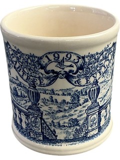 Crabtree & Evelyn Mason's Ironstone Blue White Mug 1993 Vintage Collectible