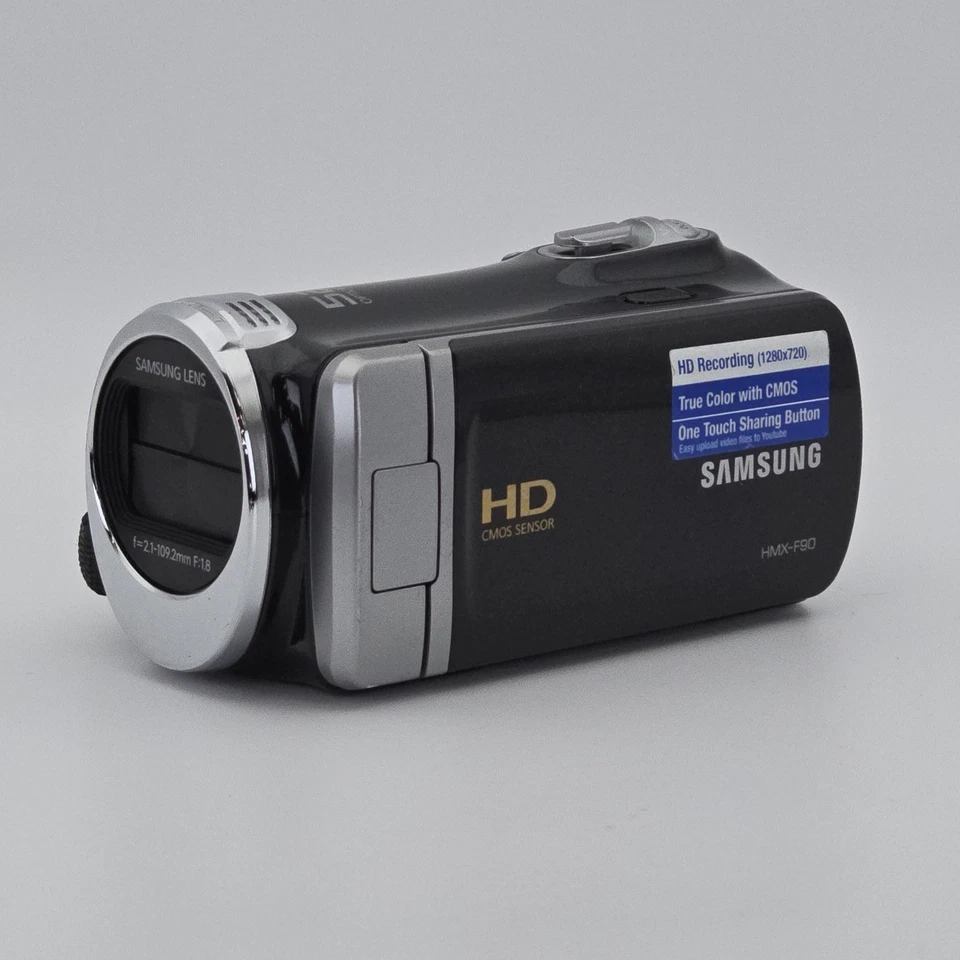 Samsung HMX-F90 HD Camcorder (Black) - 52x Optical Zoom, 720p HD, Pre-Owned - Image 2 of 4