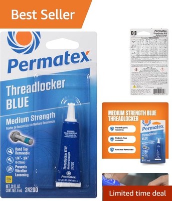 Permatex 24200 Gewindesicherung blau - Korrosionsschutz für Muttern & Schrauben, 6 ml