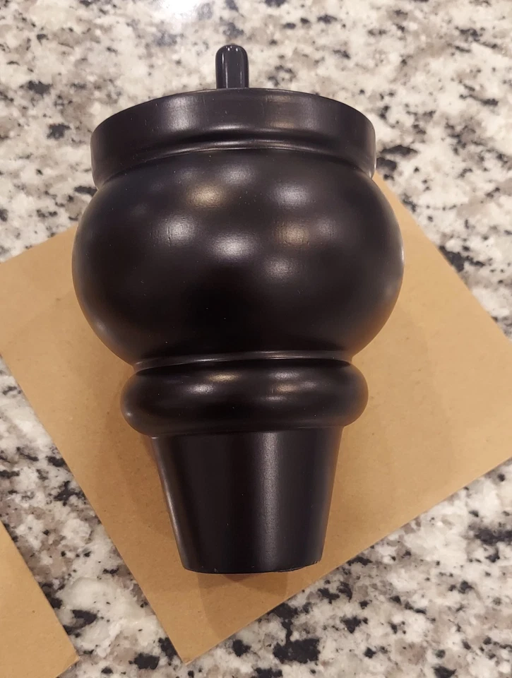 Patas de repuesto para muebles, 5" madera maciza negra cantidad 8 - Mejor oferta  Foto 2 de 3