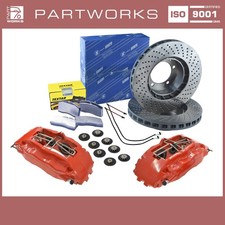 Bremssättel + Bremsscheiben Beläge für PORSCHE 964 turbo 944 VORNE Umbau Big Red