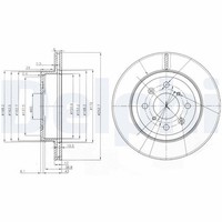 2X Bremsscheibe Delphi BG3884 FüR Ignis Suzuki Opel Agila Wagon G3X H00 Justy MA