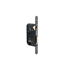 JPM 290000-02-01 Serrure à mortaiser MULTIBAT  PE à rouleau noir axe 50mm bout