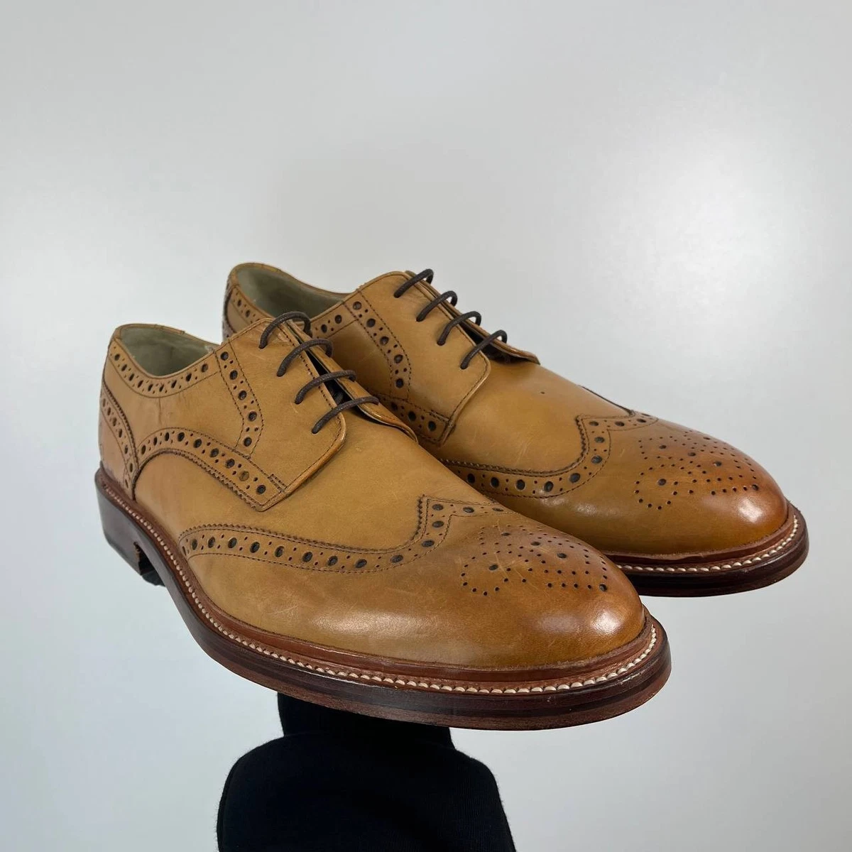 Chaussures De Golf Homme Oliver Sweeney - Cuir Noir - UK 7.5 - Occasion Très Bon état