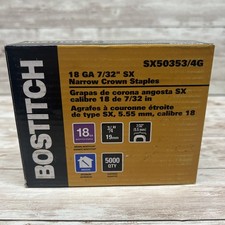 BOSTITCH SX50353/4G 18 GA 7/32" Narrow Crown Staples 5000