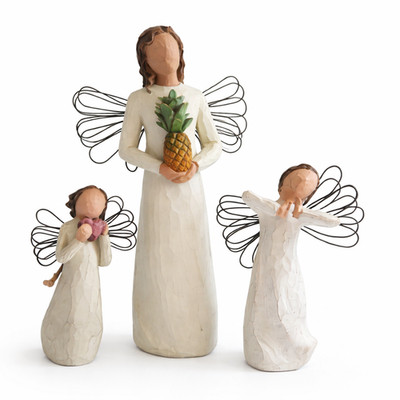 Willow Tree Angels Set Of 3 Angel Welcoming Happiness Heart Angels