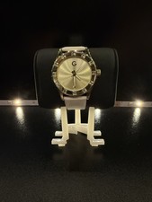 G BY GUESS GOLD TONE,WHITE LEATHER BAND,CRYSTAL DETAIL WATCH G89078L1