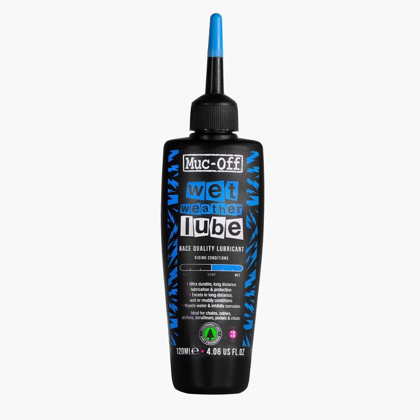 MUC-OFF BICYCLE WET WEATHER LUBE 120ml for Bike Cycle New Free Delivery