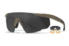 Wiley X 308T Saber Advanced Smoke Gray/Clear/Light Rust Lens Polycarbonate Matte