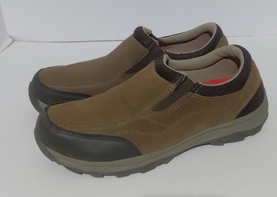 Men's Wrangler Gan Brown Suede Leather Slip on Loafer Memory Foam Shoe SZ 10