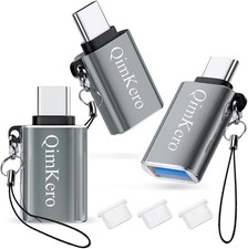 QimKero USB C to USB Adapter 3 Pack for iPhone 15