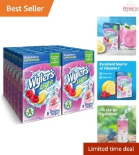 Water Drink Mix Powder Packets Raspberry Lemonade 96 Servings 12 Pack