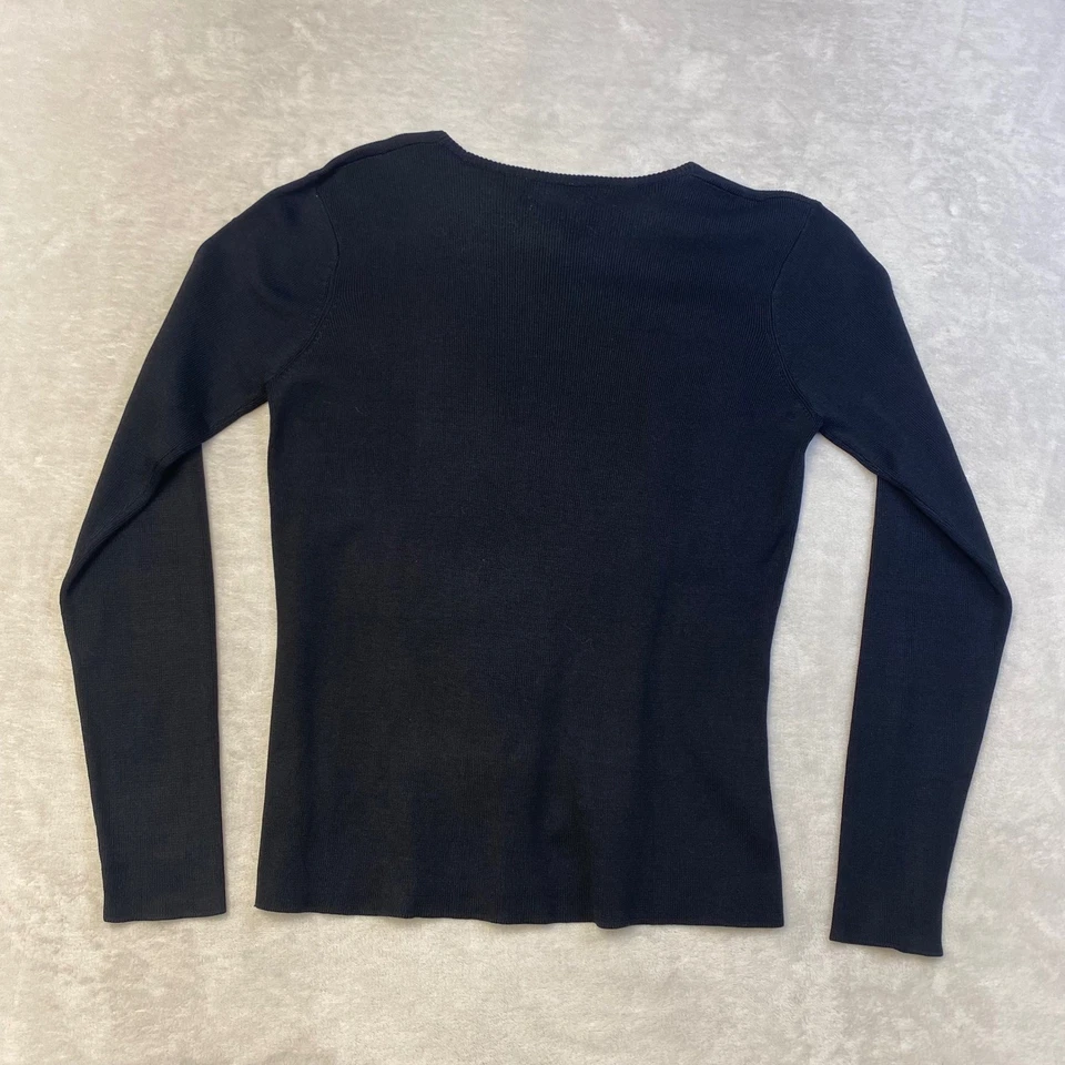 Top tejido de seda Lauren Ralph Lauren - Camisa manga larga para mujer, talla S Foto 4 de 4