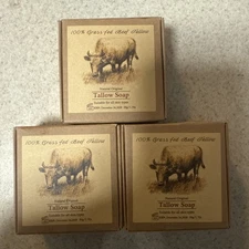 3 X Natural Original Tallow Soap 1.7 Oz