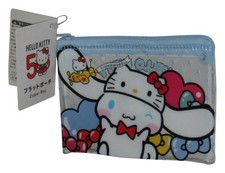 Hello Kitty 50th Anniversary 2023 Cinnamoroll Clear Flat Pouch Coin Purse