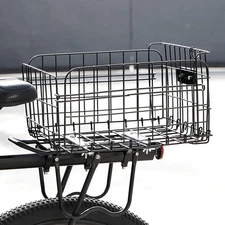 Rear Bike Basket Accessories Fold Bicycle Basket for Biking Cycling Camping
