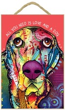 Basset Hound All You Need Is Love And A Dog Dean Russo Wood Sign