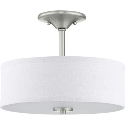 Progress Lighting Inspire Collection 2-Light Ceiling Light Semi Flush Mount
