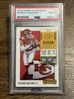 Patrick Mahomes 2018 Panini Contenders #51 PSA 10 Gem Mint Season Ticket