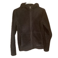Marmot Black Zip Up Hooded Fleece Jacket Womens Size S/P