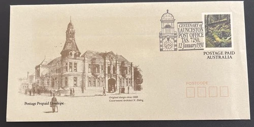 Australia FDC 1991 Centenary Of Launceston Post Office
