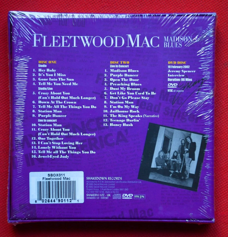 Fleetwood Mac – Madison Blues (Live & Studio Recordings) BOX SET 2CD+DVD SEALED - Bild 3 von 4