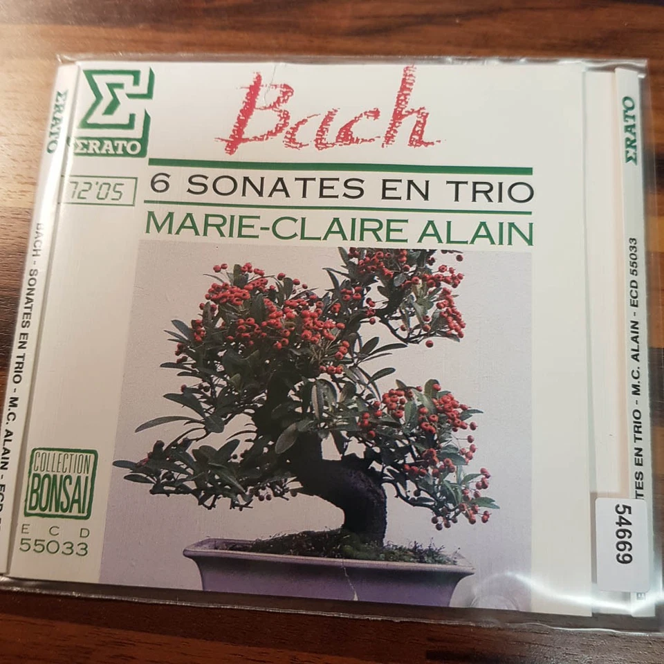 MARIE-CLAIRE ALAIN bach 6 sonates en trio VG/VG+ (CD Album, Klassik, Erato) - Bild 1 von 3