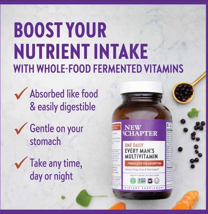 Nuevo Capítulo Uno Diario Every Man's Multivitamin para Hombres, 30 unidades Foto 4 de 4