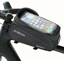 MTB Bike Phone Holder Bag Top Tube Waterproof Frame Pouch 1.6L Fits phone 6.8in