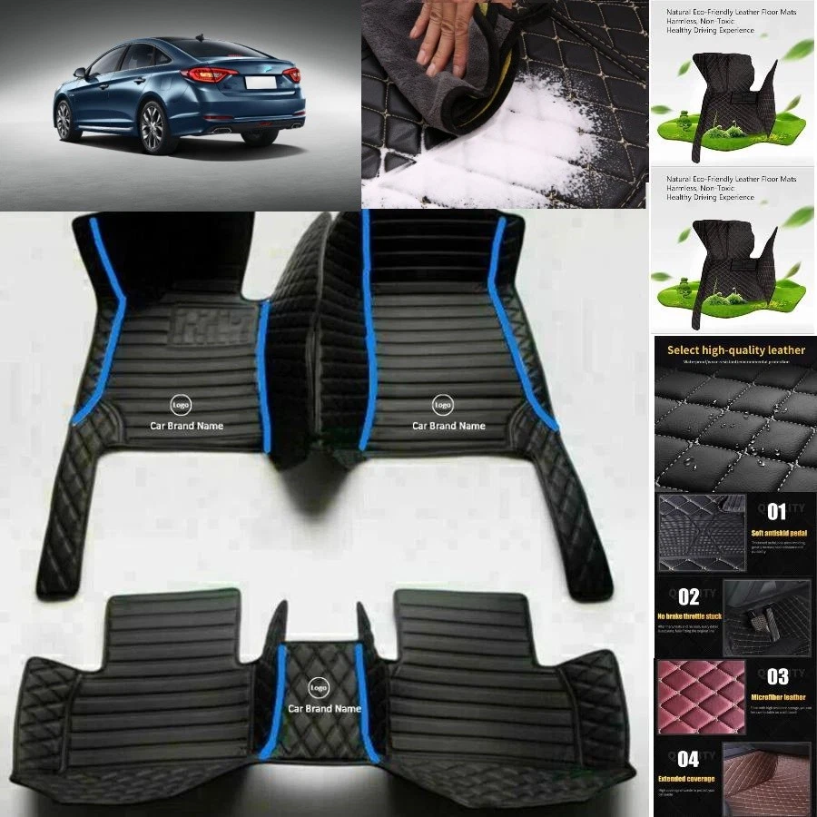 For Hyundai Sonata Car Floor Mats Floor Liners Car Carpet Guard Customizable Foto 4 de 4