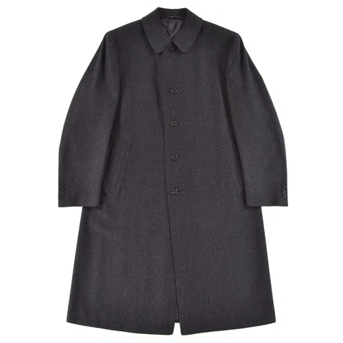 Canali 51131 Gray Black Wool Cashmere Coat Jacket Mens sz EUR 52 / US 42 / ~ L