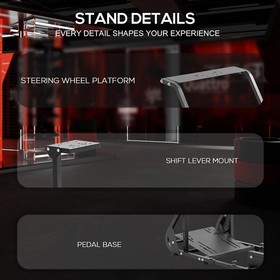 Supllueer Racing Simulator Cockpit With Seat & Monitor Stand Fits Logitech G29