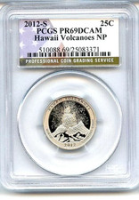 2012 S Hawaii Volcanoes National Park PCGS PR69DCAM Special Flag NP Label