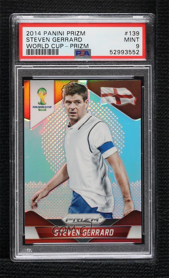 2014 Panini Prizm World Cup Silver Prizm Steven Gerrard #139 PSA 9 MINT 00e8