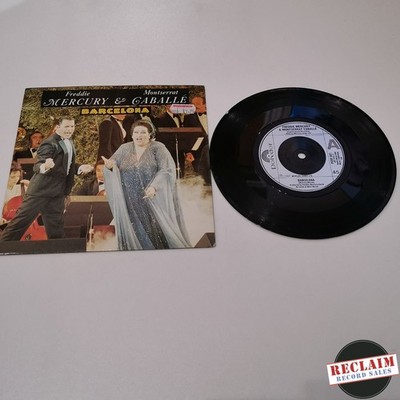 freddie mercury & monserrat caballe - barcelona 7'' vinyl record VG