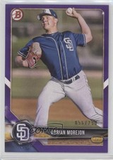 2018 Bowman Draft Purple 56/250 Adrian Morejon #BD-18 0nr3