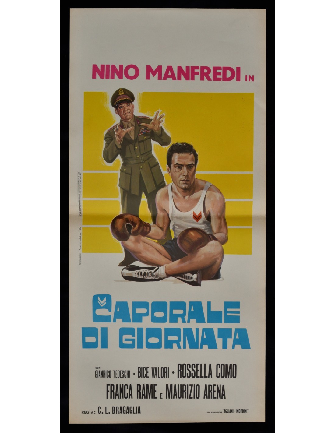 Locandina originale film Caporale di giornata (1958) - Regia di Carlo Ludovico Bragaglia