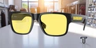 BURBERRY BE4358 300185 Knight Black Yellow 57 mm Men's Sunglasses