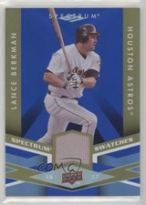 2009 Upper Deck Spectrum Spectrum Swatches Blue Lance Berkman #SS-LB v9t